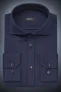 Desoto Luxury Slim Fit Jersey shirt donkerblauw, Effen