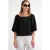 Modal Gemengde Blouse met Madonna Kraag en Rimpeldetail