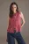 TRENDYOLMİLLA Dames Rood Geruit Mouwloos Regular fit Blouses