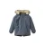 Wheat winterparka met imitatiebontkraag – grijsblauw
