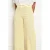 LOLALIZA wide leg regular waist broek lichtgeel