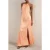 Reiss Satin Halterneck Dress Peach