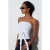 Strapless Slim-Fit Jerseytop met Strikdetail
