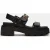 Steve Madden Supermona Sandals Black Leather