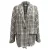 Maje Tweed geruite blazer van wit katoen