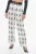 MIRAGE pyjamabroek met all-over logo in zwart en wit