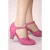 Ava Cotton Candy Step pumps in fuchsia