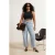 Trendyol Curve Dames Blauw Effen Wijde pijp Normale taille Grote maten Jeans