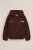 Blue Ridge – Jongens oversized hoodie met print – Relaxed Fit – Donkerbruin – Katoen –