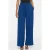VILA high waist wide leg gebreide casual broek – blauw