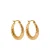 Label Kiki gold plated oorbellen Big Stripes Hoops