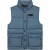 Malelions Men Crinkle Padded Vest | Blue Slate