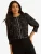 love & roses Blouse  zwart / wit