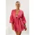 TRENDYOLMİLLA Dames Roze Effen Extra Kort / Super Mini Lang Strandkleding Skater Strandjurken