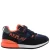 REPLAY Shoot JR suede sneakers donkerblauw/neon oranje