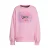 Coolcat fleece sweater met Queen of the Block Graffiti print Lotte roze