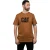 Caterpillar Merkenlogo Katoenen Heren Korte Mouw T-shirts in Brons