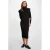 Morgan gebreide midi jurk – zwart