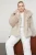 Trendyol Curve Dames Beige Effen Lang Regular fit Grote maten Jassen