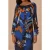 FARM Rio Pietra Floral Black Long Sleeve Midi Dress