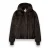 District faux fur jas – bruin