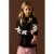 NAME IT KIDS oversized sweater met backprint – donkerbruin