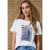 Street One Dames Shirt met ronde hals en fotoprint in Wit