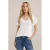 WE Fashion top met visgraat wit