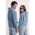 TRENDYOL MAN Heren Blauw Slogan Lang Oversized Sweatshirts