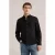 WE Fashion regular casual overhemd met linnen zwart