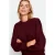 TRENDYOLMİLLA Dames Bordeaux Effen Lang Regular fit Sweatshirts