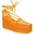 Bottega Veneta Oranje Stretch 90 Wedge Espadrilles