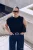 Trendyol Curve Dames Zwart Effen Kort Regular fit Grote maten Blouses