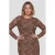 GREAT LOOKS mesh maxi jurk panterprint bruin