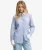 Poplin Overhemd Met Gestreepte Manchetten Blue