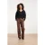 Smashed Lemon Rechte pantalon van faux leather |