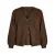 Zizzi gebreid vest Plus Size met wol – bruin