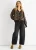 Chocolade Dierenprint Wolmix Cardigan Look Trui