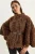 Oversized Pluche Jas met Kraag