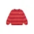 Daily7 oversized gestreepte sweater – rood