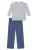 SCHIESSER Nachtkledij ‘Nightwear’  blauw denim / oudroze / wit