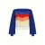 King Louie gestreepte gebreide trui blauw