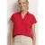 Street One Dames Blouseshirt met overhemdkraag en elastische zoom in Rood