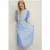 LK Bennett Agnes Georgette Midi Dress Light Blue