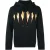 Zwarte hoodie met Neil Barrett Thunder Flame Lightning Bolt-logo
