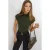 Aansluitende Mock Neck Kapmouw Gebreide Blouse
