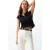 TRENDYOLMİLLA Dames Zwart Effen Mouwloos Regular fit T-shirts