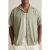 Reiss Ss Herringbone Cuban Shirt Sage Green