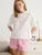 Trendyol Korte pyjama  geel / pink / wit