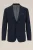 WE Fashion – Heren premium slim fit blazer van wolmix – Slim Fit – Donkerblauw –